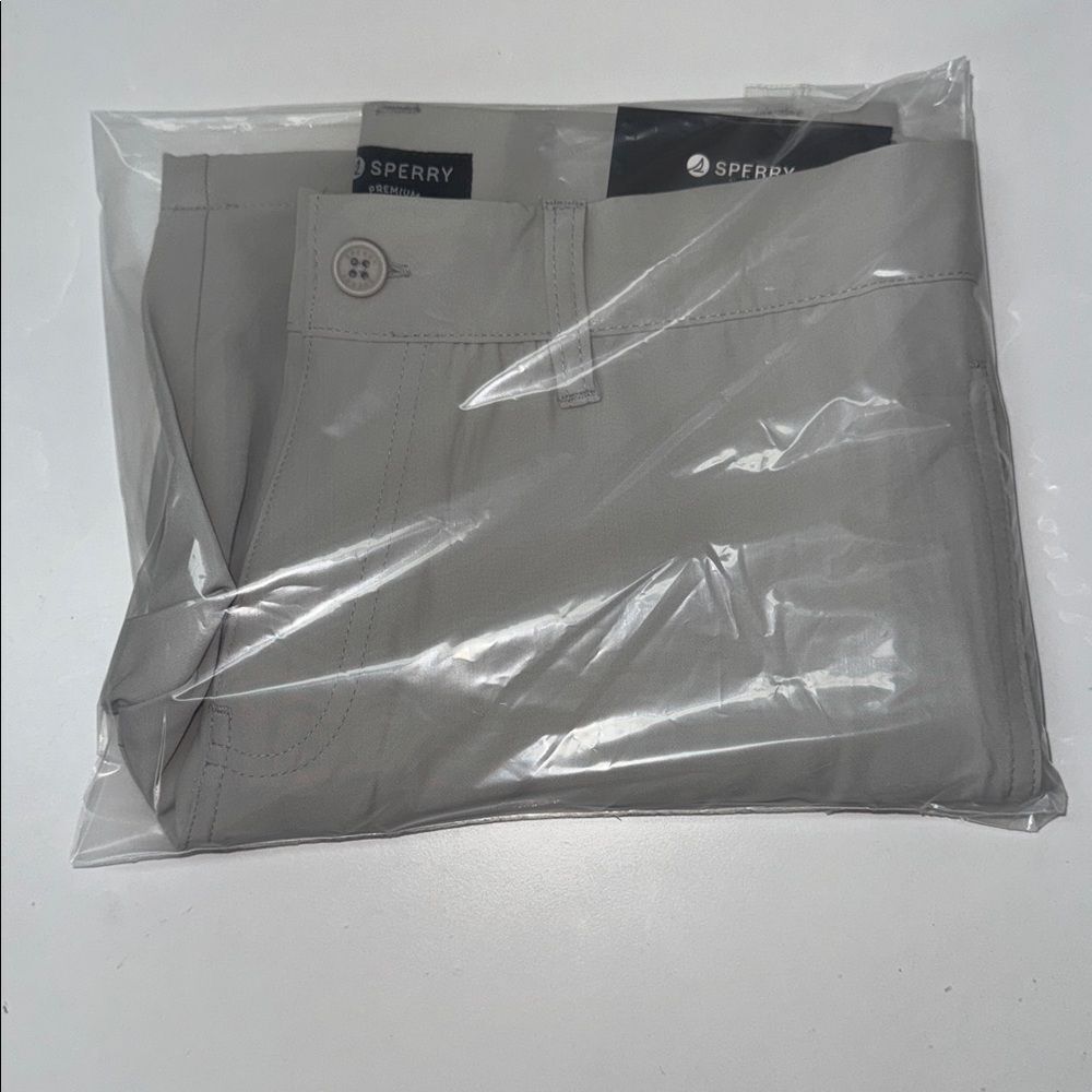 🔥Sperry Men's Light Gray Flat Front Shorts Sz 30 New
